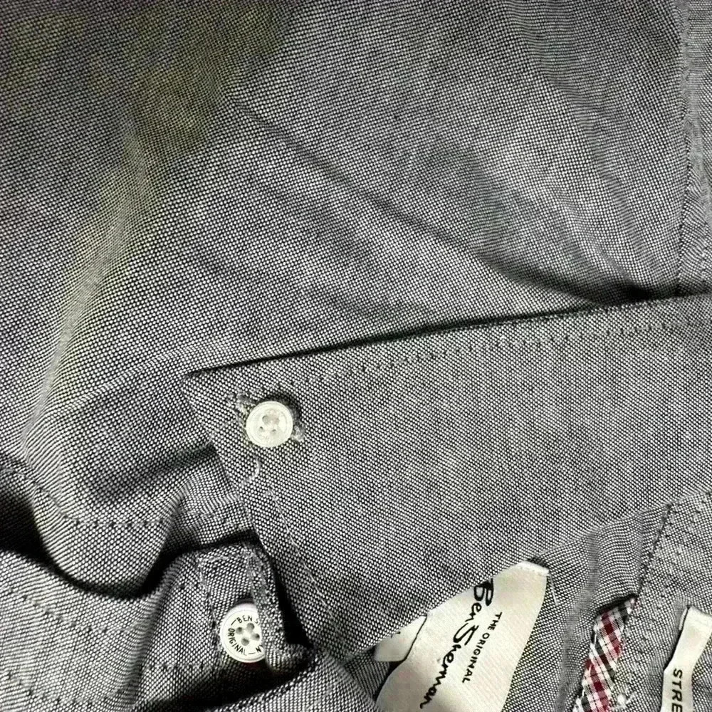NWT - Ben Sherman Gray Button Down shirt L - Picture 8 of 14